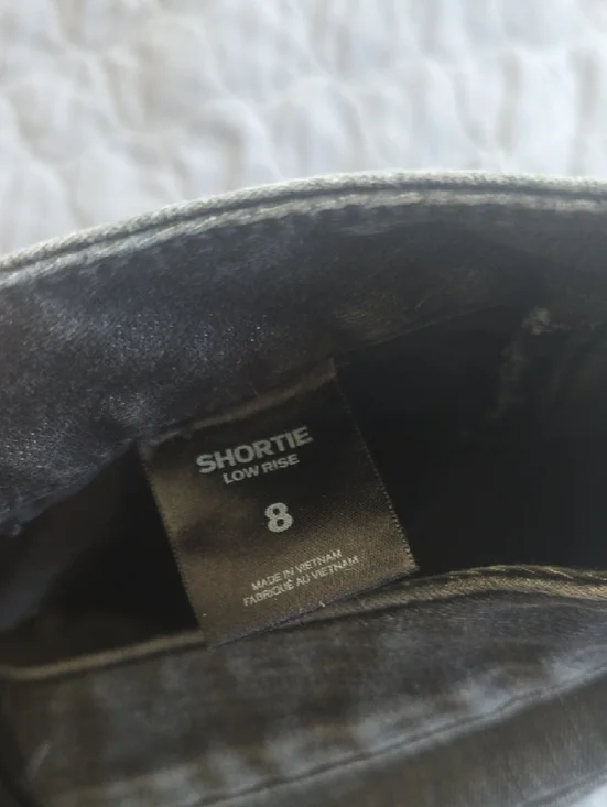 Express Black Distressed Denim Cutoff Shorts - Picture 2 of 4